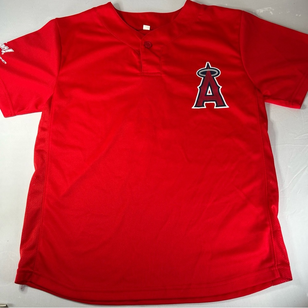 Angels #5 Pujols Youth XL red jersey V-neck